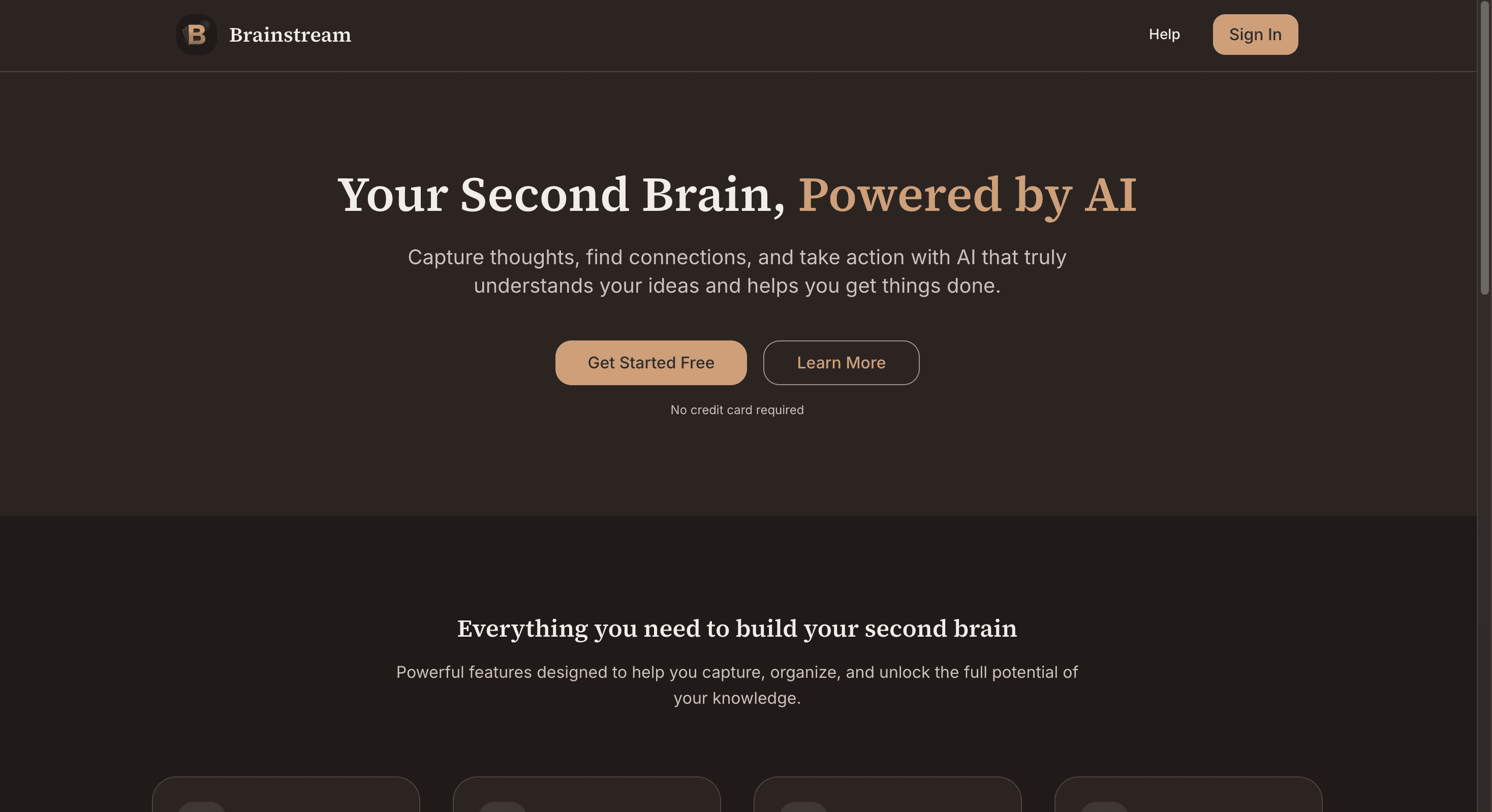 Brainstream — AI-powered second brain and knowledge manager
